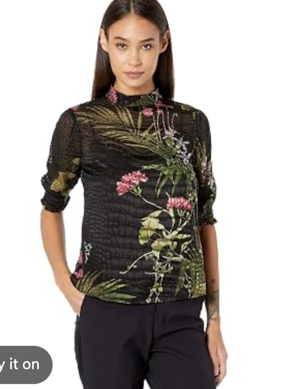 Ted baker size 3 Medium Elian lace sheer floral top
